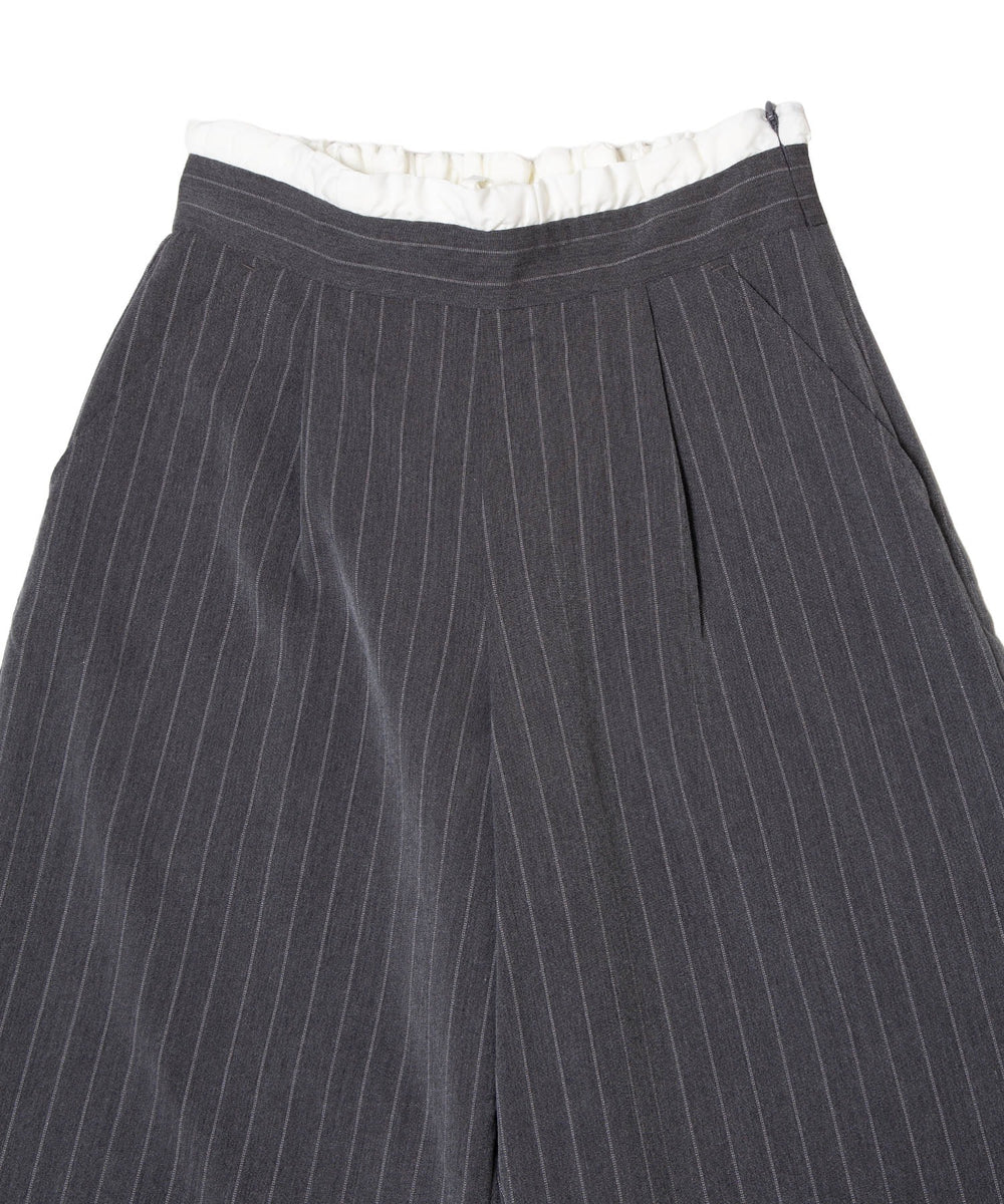 ダブルウエストストライプパンツ