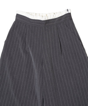ダブルウエストストライプパンツ