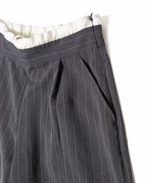 ダブルウエストストライプパンツ