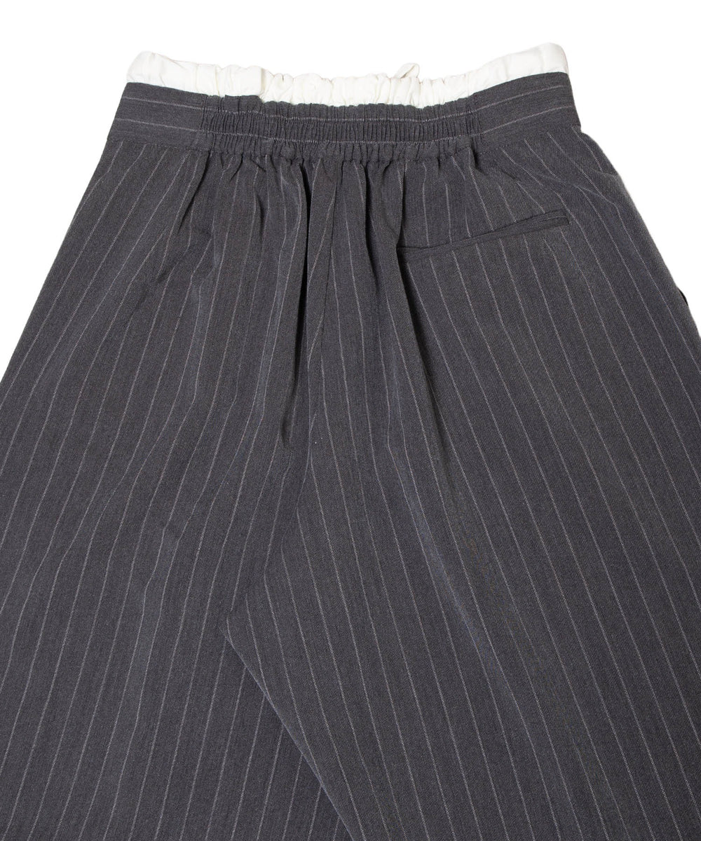 ダブルウエストストライプパンツ