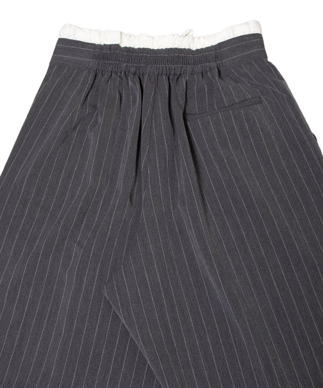 ダブルウエストストライプパンツ