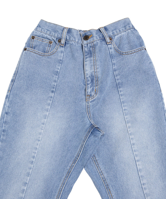 カットオフデニムフレアパンツ