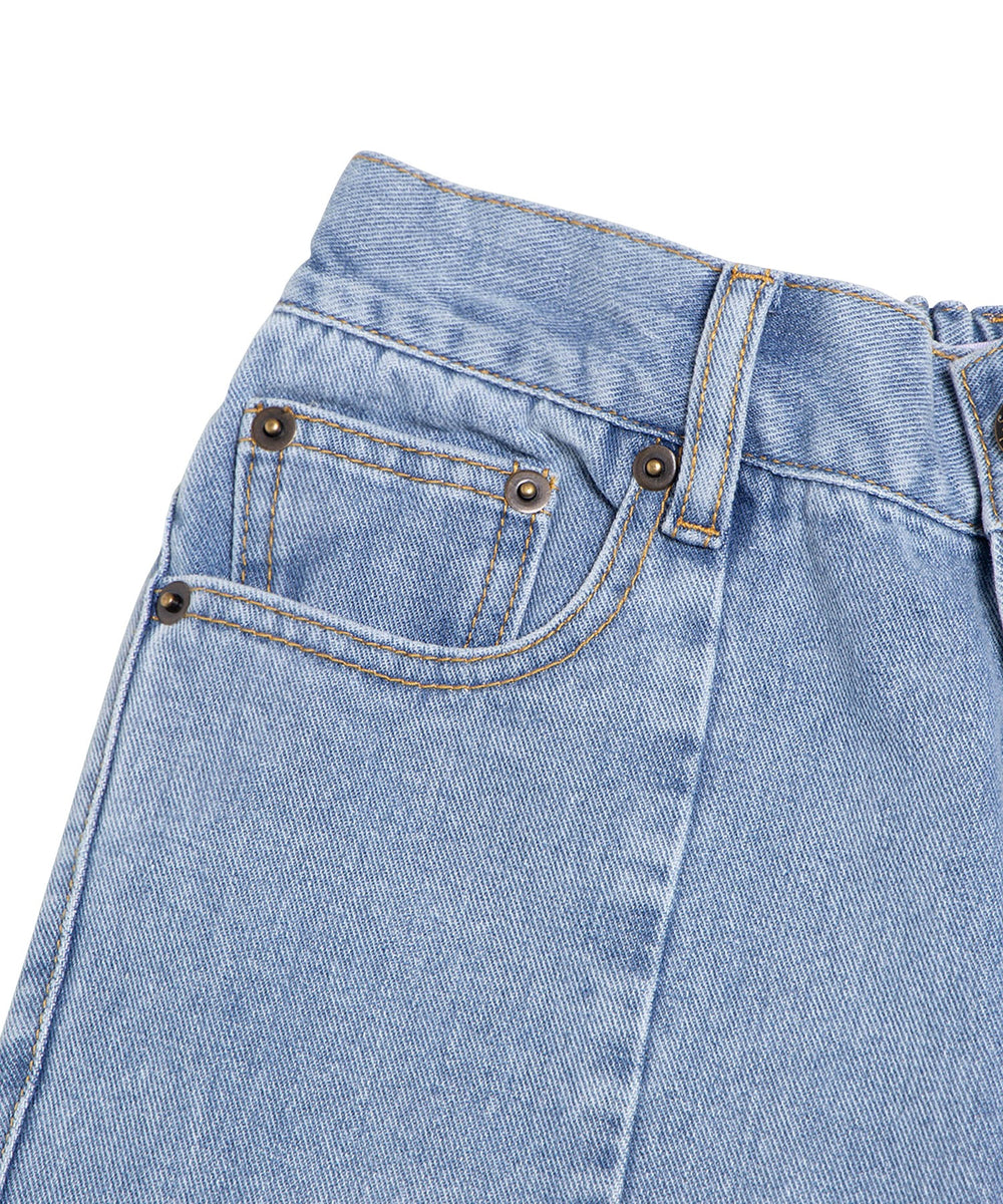 カットオフデニムフレアパンツ