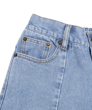 カットオフデニムフレアパンツ