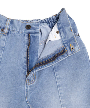 カットオフデニムフレアパンツ