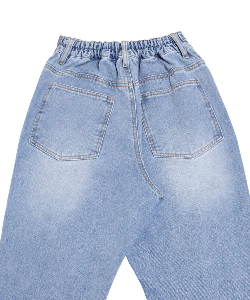 カットオフデニムフレアパンツ