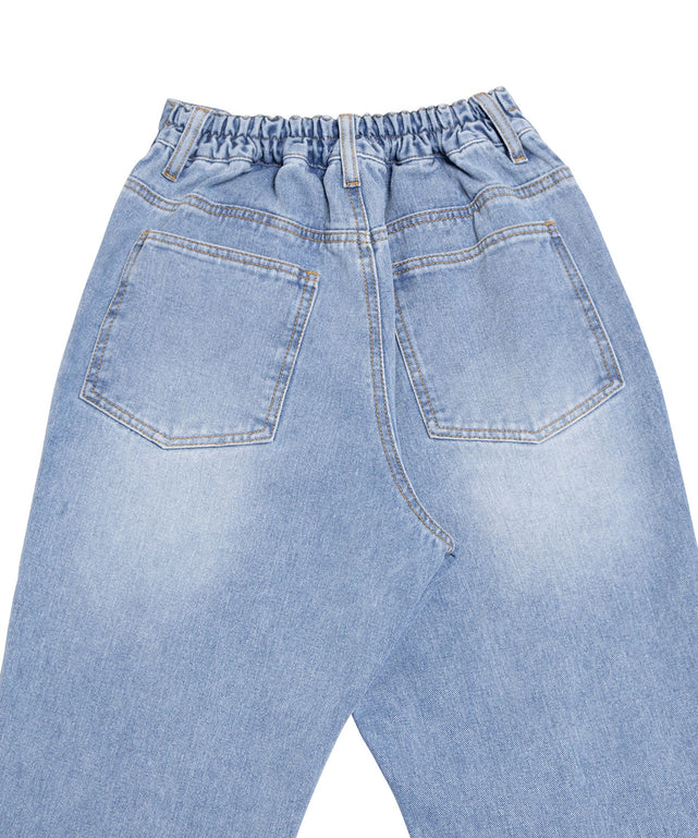 カットオフデニムフレアパンツ