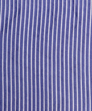 クロップド丈ドロストストライプシャツ