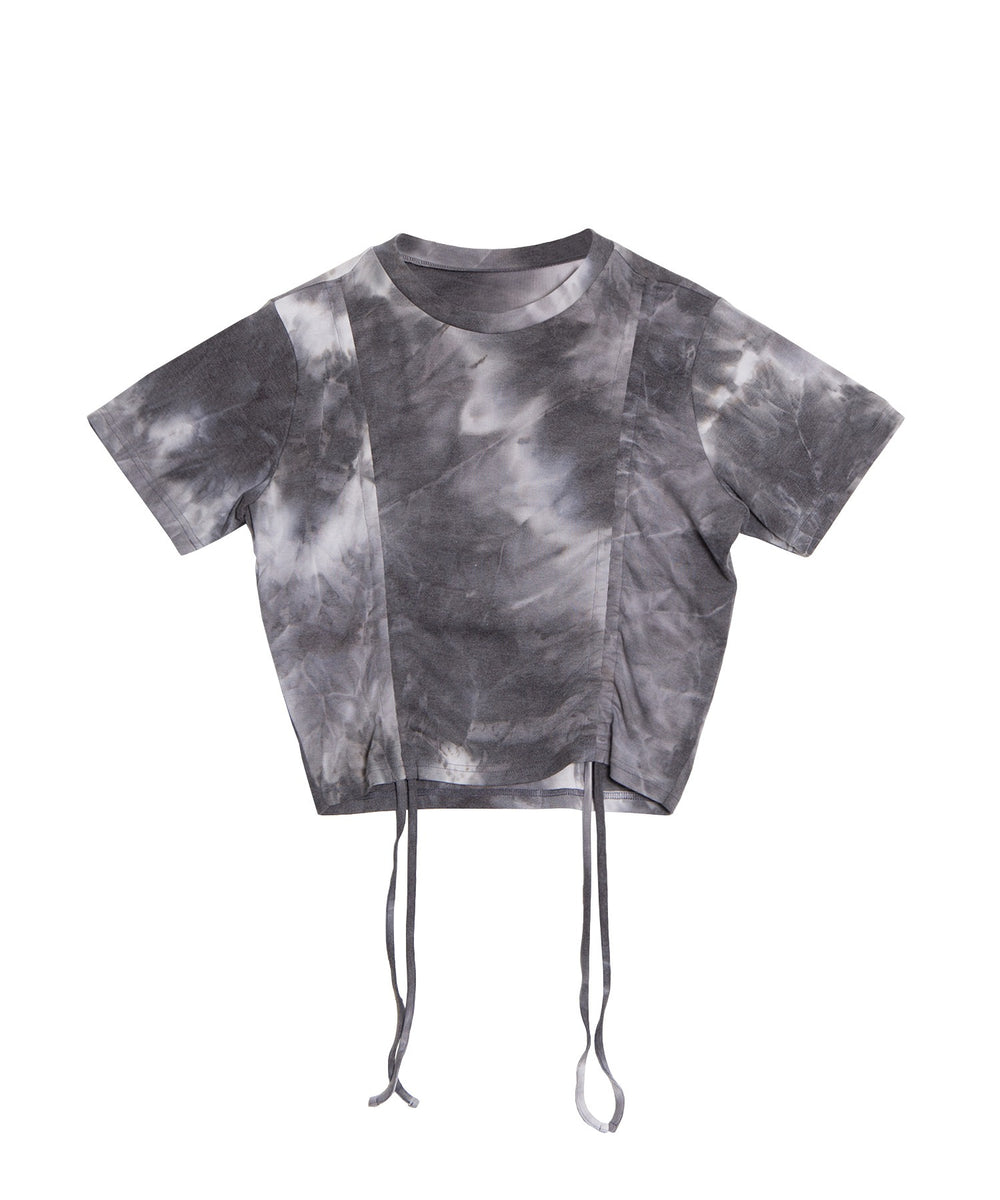 タイダイ柄ドロストトップス