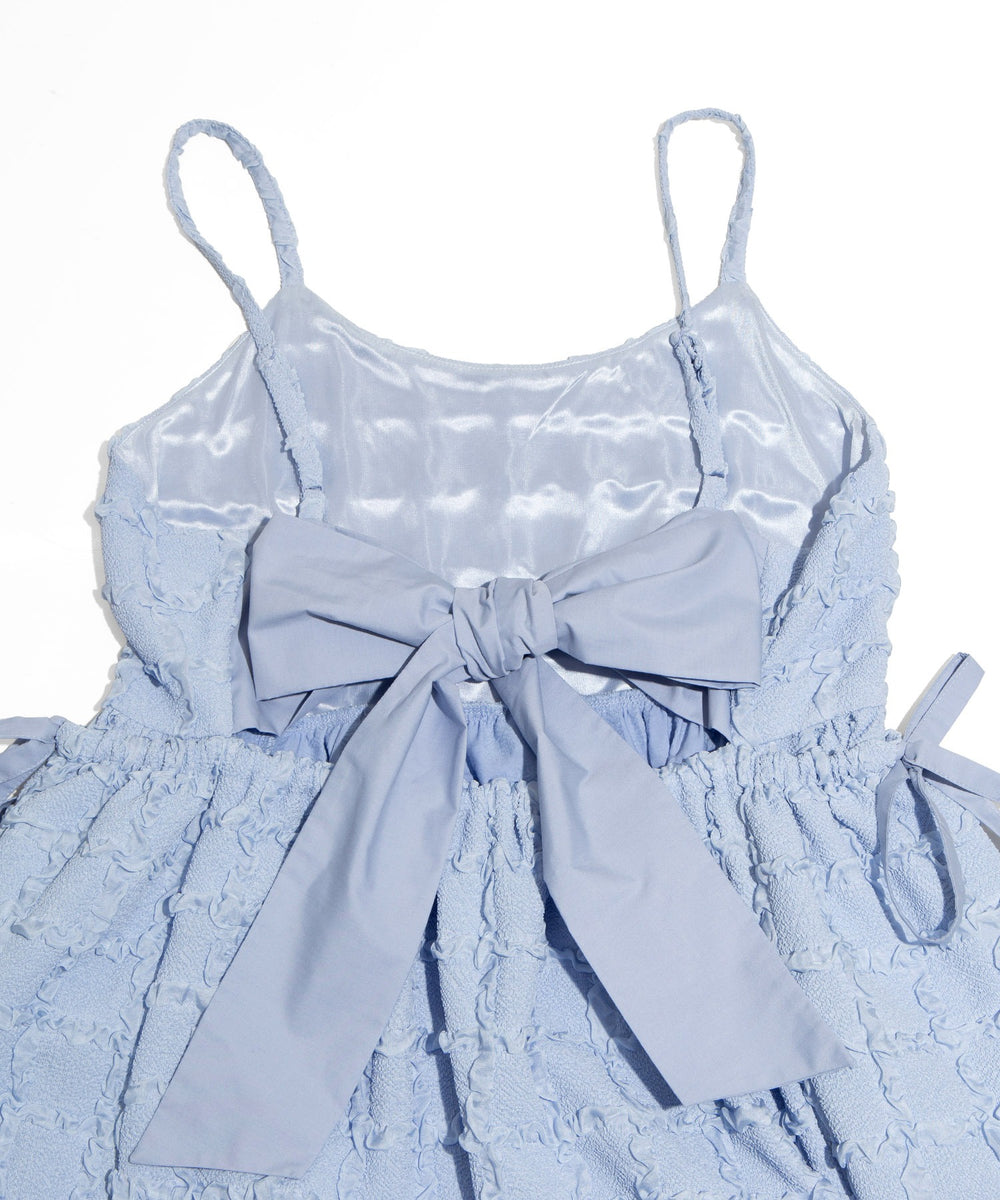 リボンポケットフクレワンピース