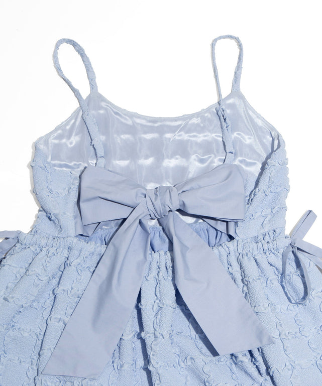 リボンポケットフクレワンピース