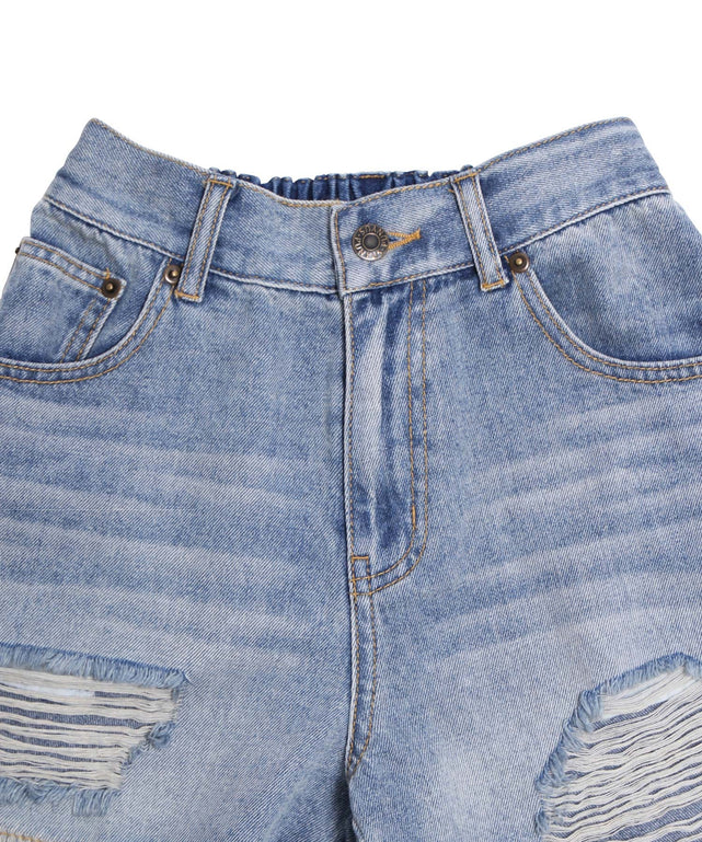 ダメージデニムショートパンツ