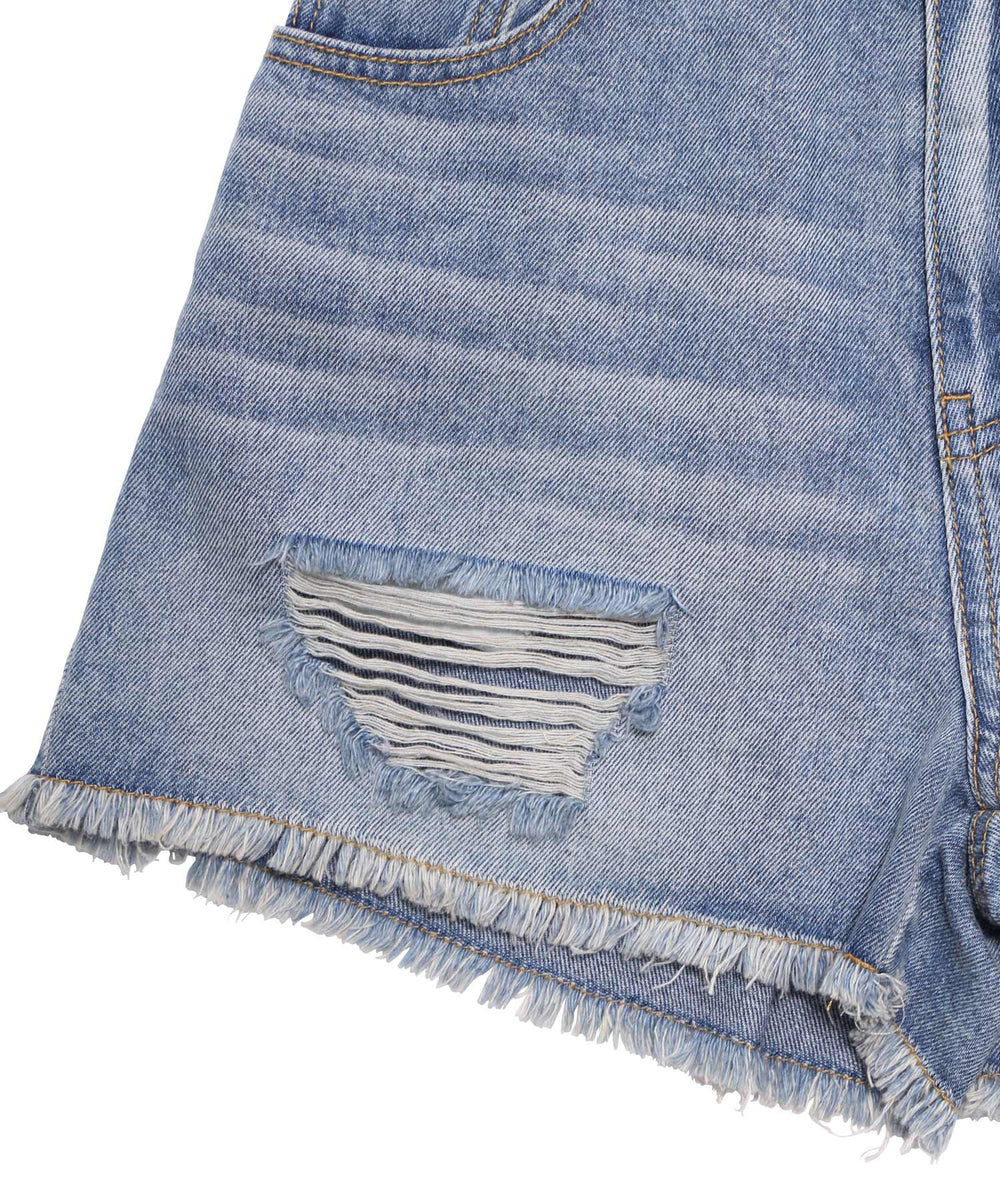 ダメージデニムショートパンツ