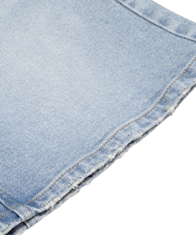 台形デニムミニスカート