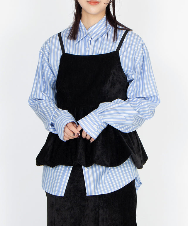 キャンディストライプシャツ/身長：160cm　サイズ1