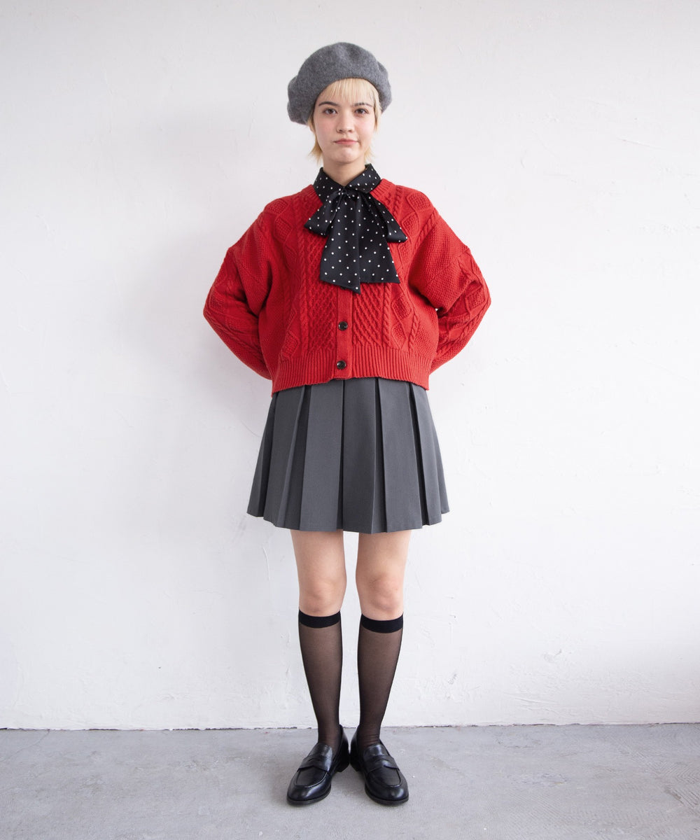 ボックスプリーツミニスカート