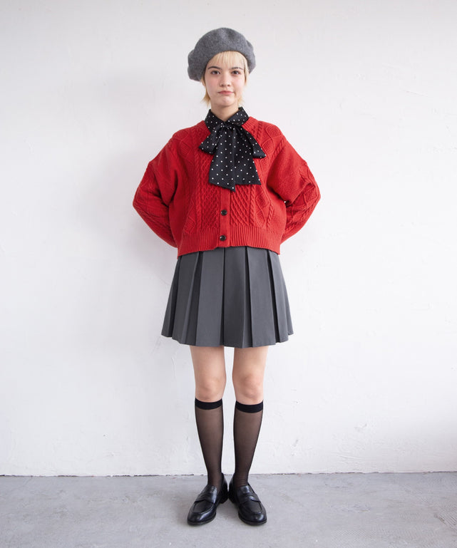 ボックスプリーツミニスカート