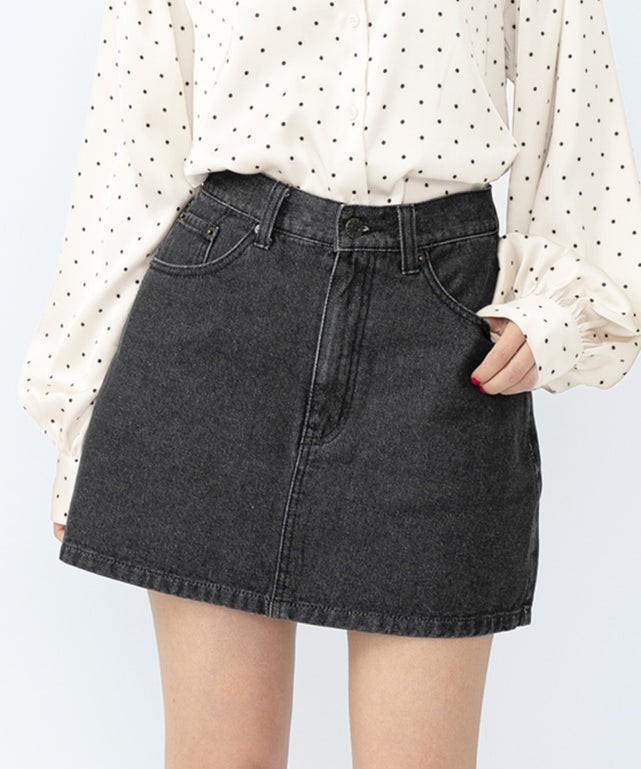 台形デニムミニスカート/身長：162cm　サイズ1