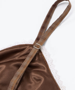 チェック柄キャミワンピース