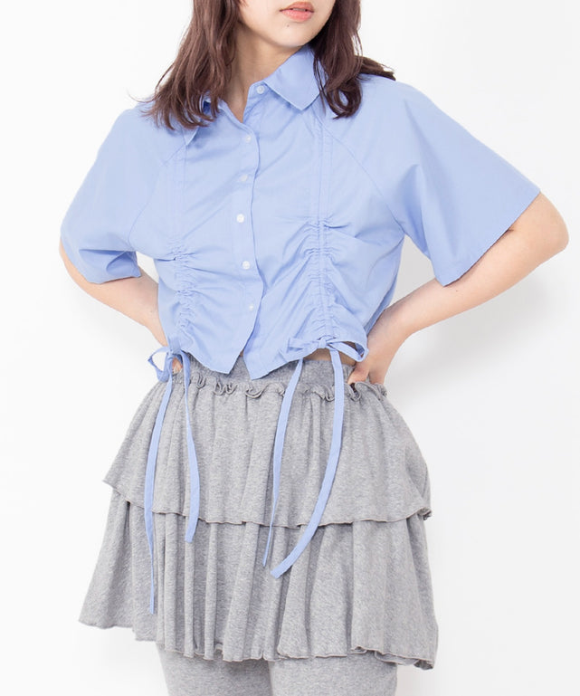 【匿名配送】WE11DONE クロップド丈　ティシャツ　XSサイズ We11done - ホワイト ショルダー パデットクロップ Tシャツ | HBX