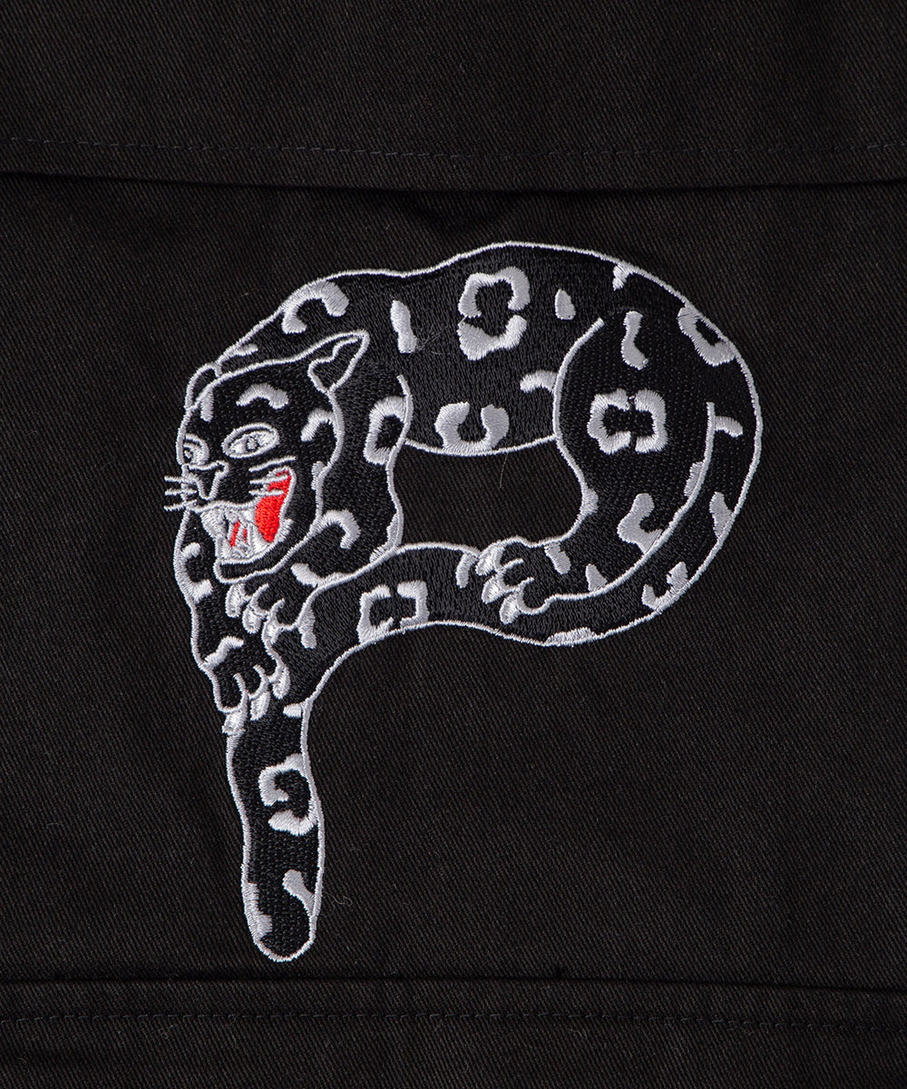 パンサー刺繍ワイドカーゴパンツ