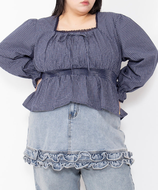 ENFOLD 19AW チェック柄 パフスリーブブラウス 美品 エンフォルド チェック柄パフスリーブブラウス – WEGO ONLINE STORE