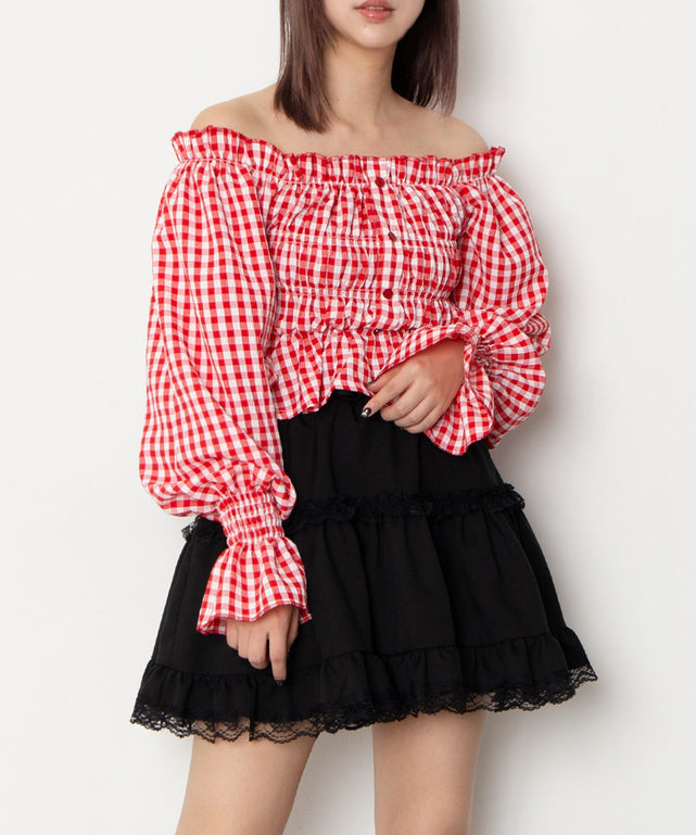 2wayギンガムチェックブラウス – WEGO ONLINE STORE