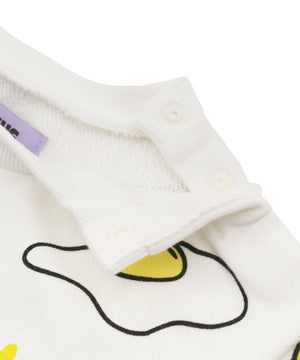 サイズ90のみ首元にスナップボタン付き