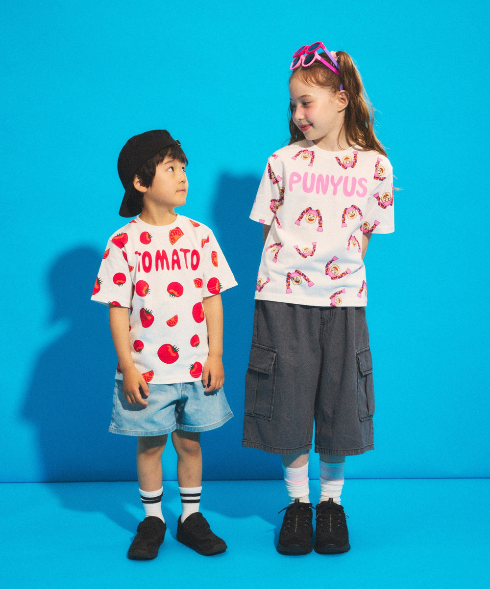 キッズサイズフード総柄Tシャツ