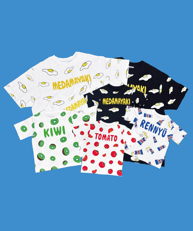 キッズサイズフード総柄Tシャツ