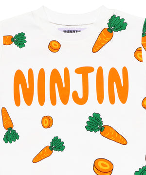 キッズサイズフード総柄Tシャツ