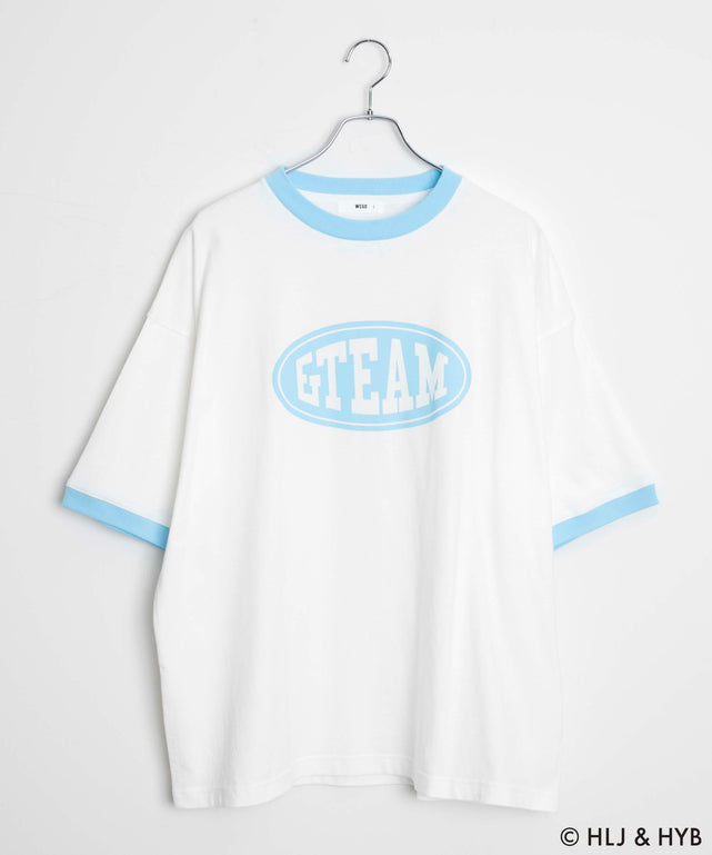 ＆TEAM　リンガーTシャツ/サックス
