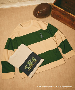 TWS　グラフィックボーダーロングTシャツ