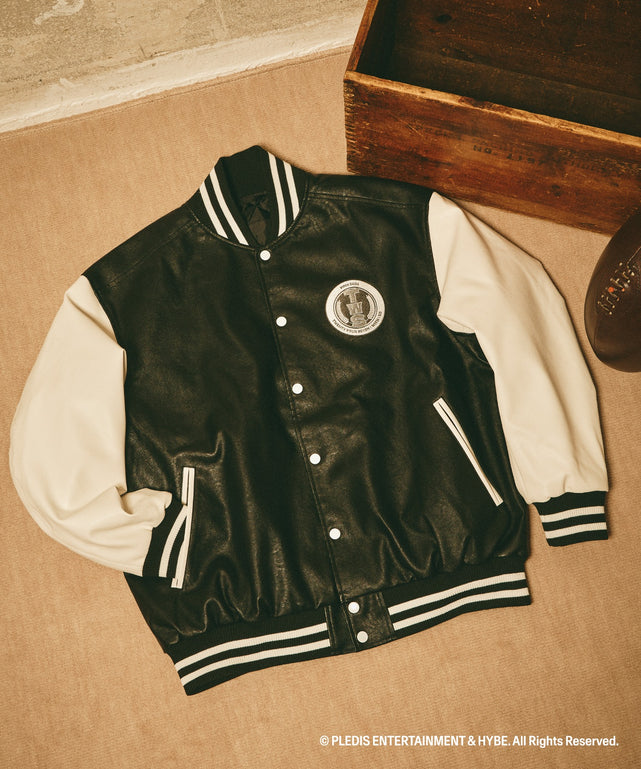 TWS グラフィックPUスタジャン/ブラック