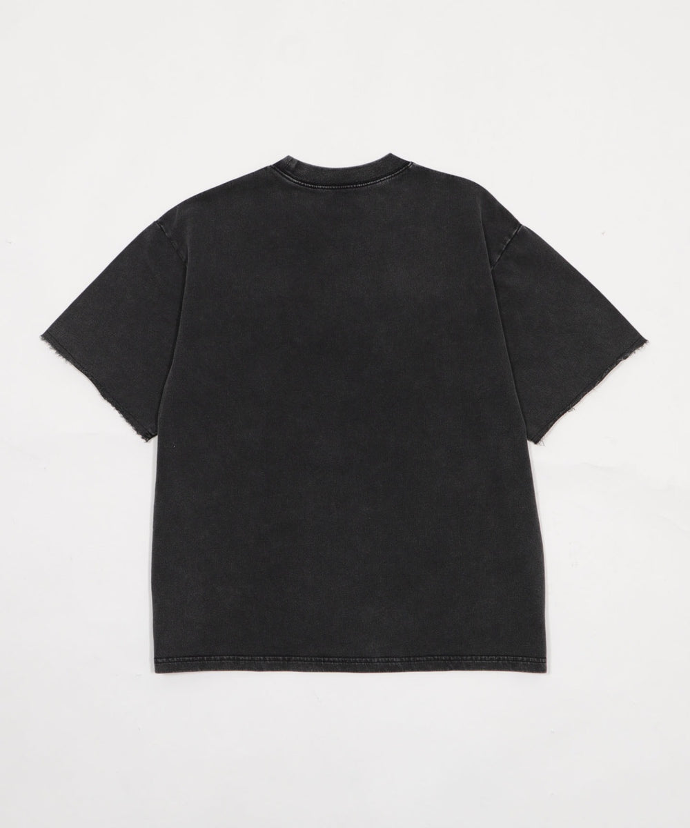 WILD BLUE　グラフィックブリーチTシャツ