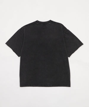 WILD BLUE　グラフィックブリーチTシャツ