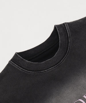 WILD BLUE　グラフィックブリーチTシャツ