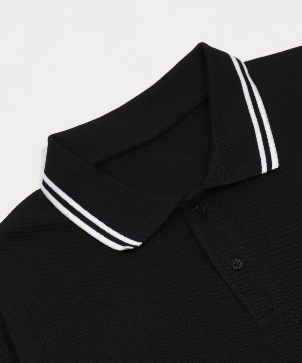 WILD BLUE　グラフィックラインポロシャツ