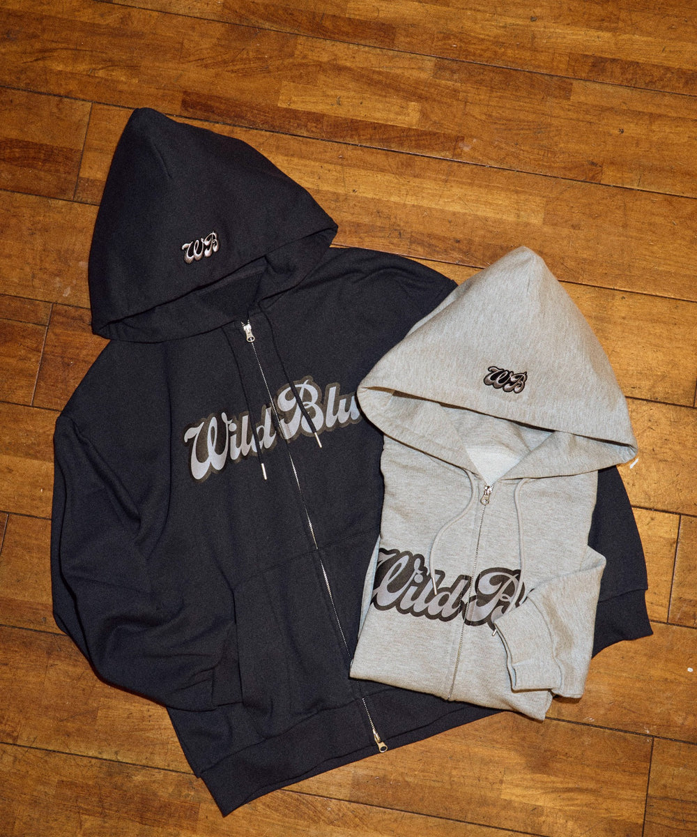 WILD BLUE　グラフィックZIPパーカー