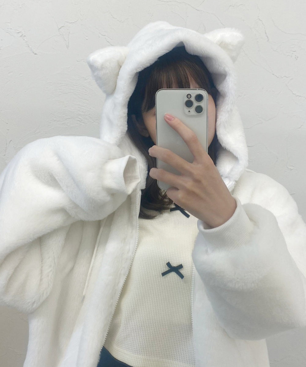 キャットフェイクファーブルゾン