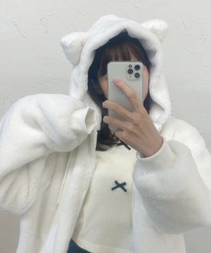 キャットフェイクファーブルゾン