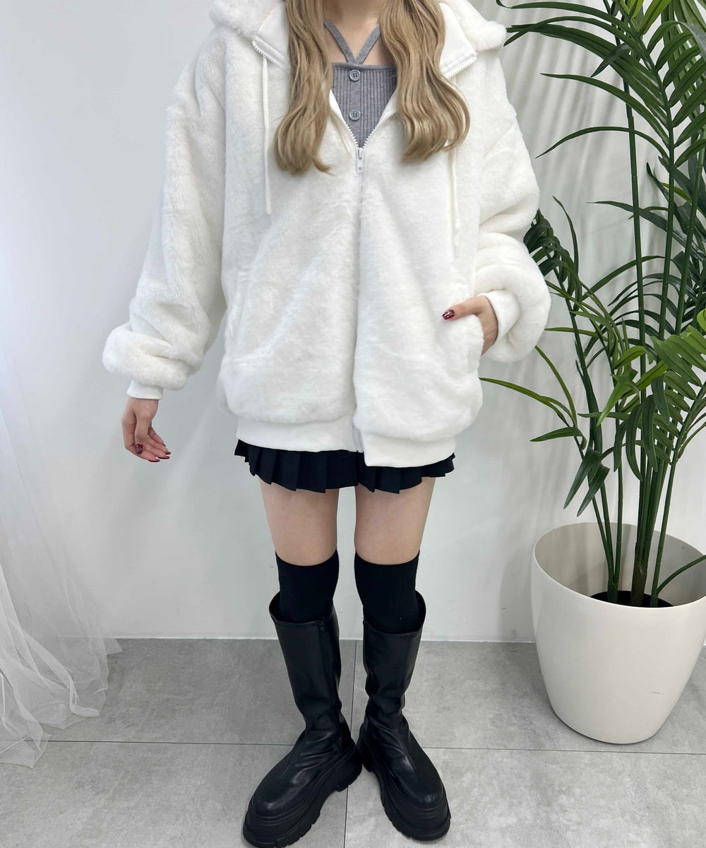 キャットフェイクファーブルゾン