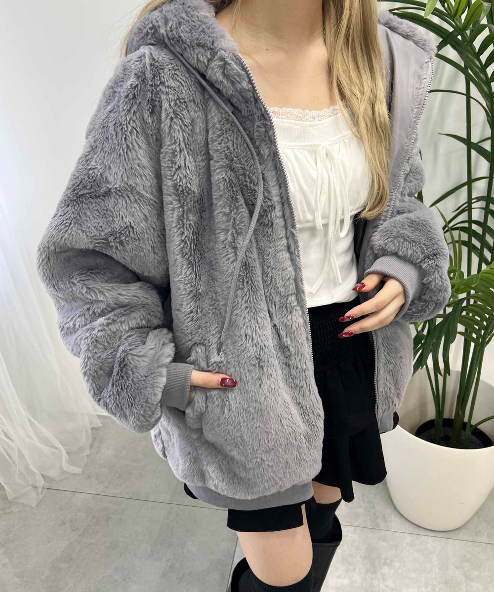 キャットフェイクファーブルゾン