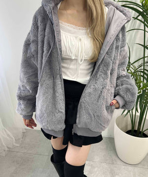 キャットフェイクファーブルゾン