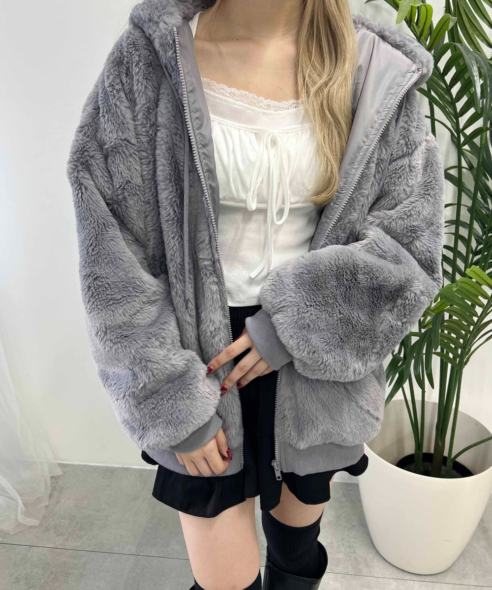 キャットフェイクファーブルゾン