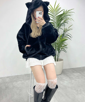 キャットフェイクファーブルゾン