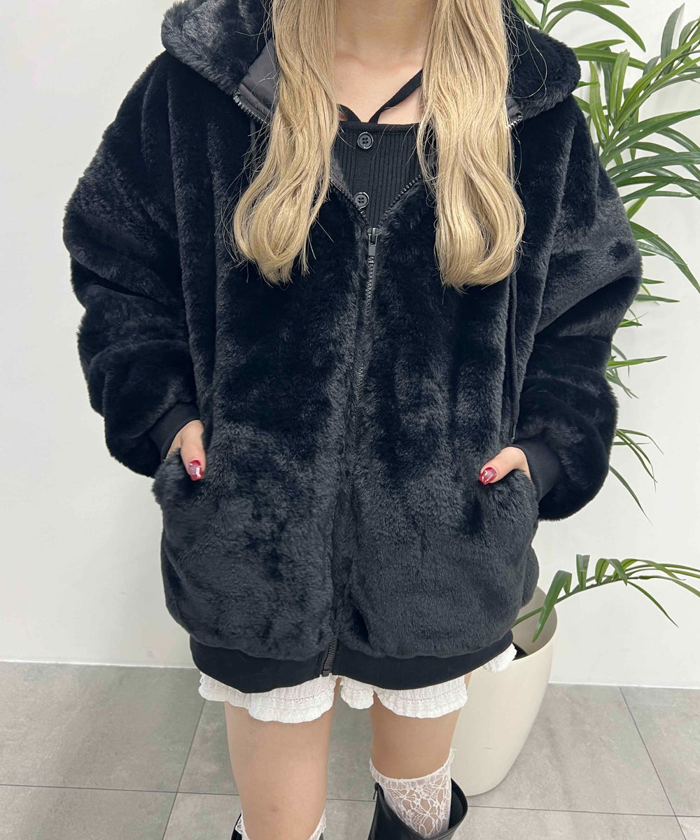 キャットフェイクファーブルゾン