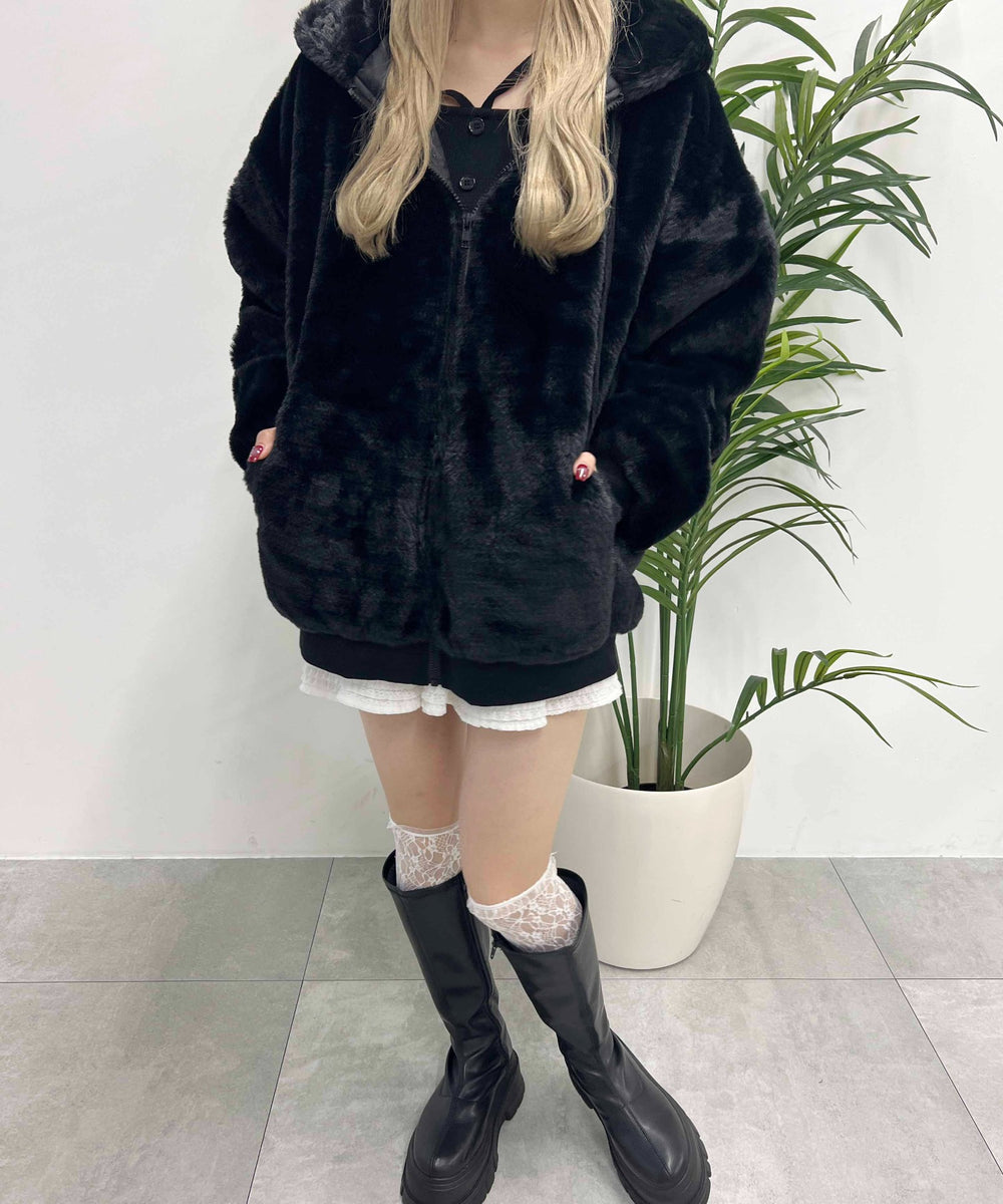 キャットフェイクファーブルゾン