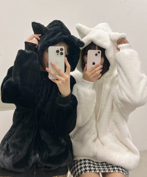 キャットフェイクファーブルゾン