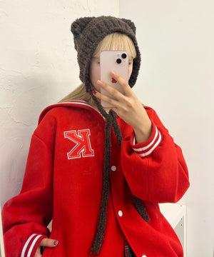 クマミミニットキャップ